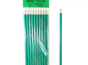 TRADITIONAL HB PENCIL WITH ERASER – SET OF 10 PCS