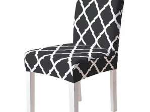 AG863 CHAIR COVER BLACK PATTERN