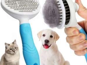 SELF-CLEANING DOG CAT HAIR BRUSH XL 20CM
