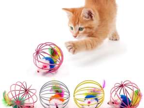 CAT TOY BALL MOUSE FEATHERS