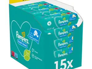 Pampers Дитячі вологі серветки Fresh Clean 15х80 (1200 штук)