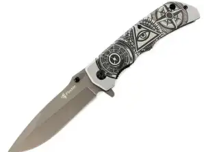 SURVIVAL COLTELLO DA CACCIA PIEGHEVOLE DA SALVATAGGIO 22 5CM