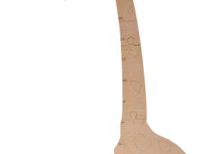 Wooden giraffe growth measure 125 cm natural wood chalkboard 32 x 44 cm