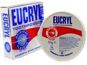 Valgendav hambapulber Eucryl suitsetajatele Värvimuutus Originaal 50ml