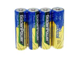 Golden Power Ecototal LR6 1.5V krimp alkaline batterij, 4 stuks