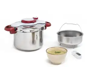 Tefal CLIPSO MINUT' PERFECT Pressure Cooker 6L with Cooking Basket and Timer