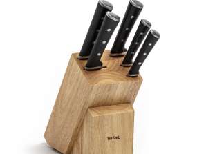 Tefal Ice Force Knife Block Chef Santoku Bread Universal Paring Knife