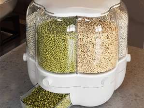 Rotatybox - 360 matförvaringsbehållare- Roterande matbehållare, 360 graders förvaringslåda, roterande köksorganisatör