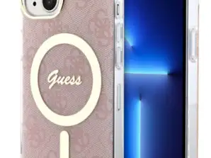 Guess iPhone 15 Back cover Magsafe IML 4G case - Pink