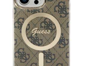 Guess iPhone 15 Pro Max Back cover Magsafe IML 4G case - Brown