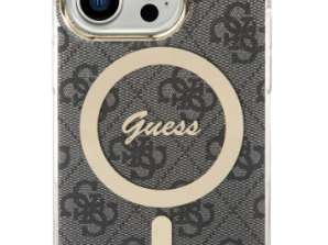 Guess iPhone 15 Pro Back cover Magsafe IML 4G case - Black