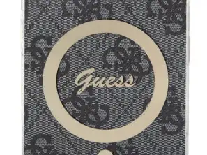 Guess iPhone 15 Back cover Magsafe IML 4G hoesje - Zwart