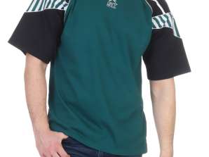Sports- og fritids-T-skjorte for menn med brodert logo, forskjellige modeller og trykkvarianter