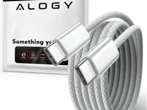 USB C Type-C мощен високоскоростен 60W PD 1M кабел за iPhone 15 Alogy найлон P