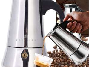 EB-9310 Edënbërg Classic Line - Caffettiera 4 tazze - Macchina per caffè espresso - Acciaio inossidabile