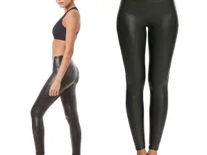 Leather leggings - Faux leather pants, Vegan leather leggings, Leather look trousers