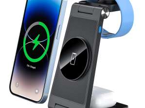 Mag Safe 3in1 Qi 18W Wireless Induction Charger for iPhone App