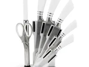EB-906 Edënbërg 8-delat knivset i rostfritt stål med lyxig knivhållare