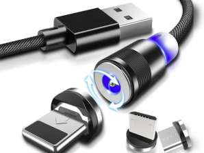 Uni kabel magnetni- Magnetische oplaadkabel, Magnetische telefoonoplader, Magnetische USB-kabel