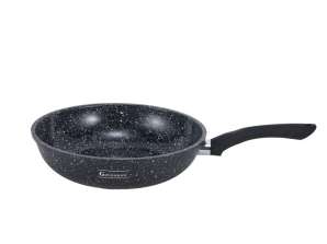 WOK non-stick pan, 26x5.5cm, ceramic coating, soft touch handle, Goldamnn, marbled
