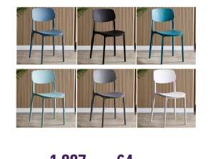 Външен стол - изработен от полипропилен - различни цветове