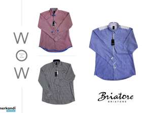 Quality Men's Long Sleeve Shirts - Briatore Brand from Germany in Assorted Lots