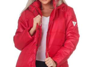 Autumn Winter Women's Jacket with Hooded Fur , Jacket Jacket red BS-RED