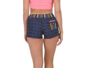 Women's swim trunks shorts in colorful design