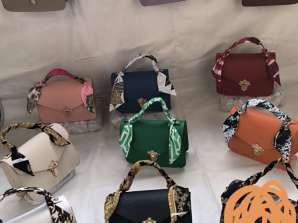 Ženska raznolika izbira ženskih torbic v različnih modelih in barvah za veleprodajo iz Turčije.