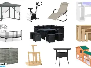Lot of 454 units of various items including furniture, DIY and textiles