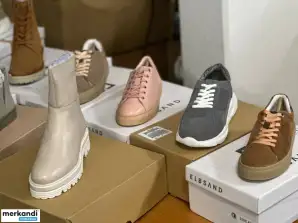 6,50€ la paire, mélange de chaussures de marque européenne, mélange de différents modèles et tailles pour femmes et hommes, mélange de carton, marchandises A, palette de stock restant