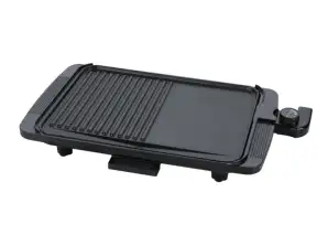 Grill Rosberg R51015I, 1500W, 36x26cm. plate with 2 cooking zones, Non-stick coating, Black