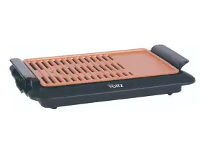 Grill Voltz OV51015J, 1250W, 36x23cm. plate with 2 cooking zones, Non-stick coating, Black