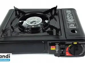 CUISINIÈRE À GAZ PORTABLE DE COULEUR NOIRE, SKU : 457 (Stock en Pologne)