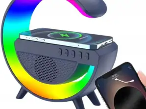 LED Lamp with Charger QI and Bluetooth Speaker, SKU: 500 (Stock in Poland)