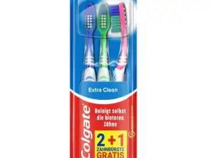 Colgate Brosse à dents Extra Clean medium (2+1 gratuite), 3 pièces