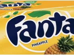 Fanta Naturally Flavoured American Soft Drink Soda 12 x 355ml (Pineapple)