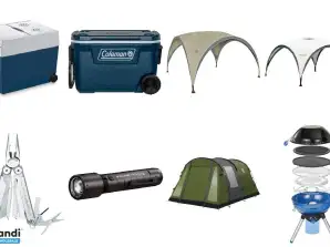 Set mit 100 Camping- und Outdoor-Aktivitätsartikeln Zurück zur Küste...