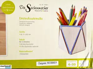 50 st. Jako-o driehoekige sutensilo, organizer voor potloden en pennen potlood cups, accessoire doos 11x9,5 cm, zonder lijmpistool, A Ware OVP groothandel Re