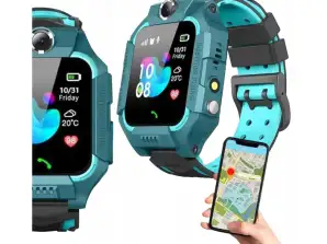 СМАРТ-ГОДИННИК ДЛЯ ДІТЕЙ Q19 GPS LOCATOR BLUE, SKU: 2104 (Stock in Poland)