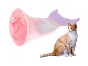 Προϊόντα κατοικίδιων ζώων - Ροζ γοργόνα μεγάλα παιχνίδια γάτας