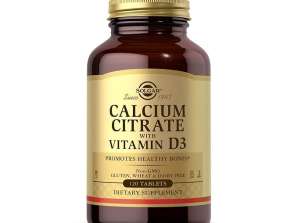 Solgar-calciumcitraat met vitamine D3-tabletten