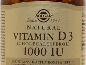 Solgar-Vitamine D3 (cholecalciferol) 25 mcg (1000 IE) Softgels