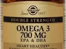 Solgar-dobbel styrke Omega-3 700 mg kapsler