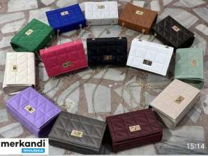Women's handbags for wholesale with various colour and model variants.