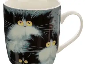 Kim Haskins Gatos Caneca de Porcelana