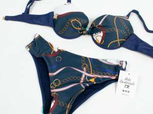 Stroje kąpielowe damskie CHIARA BLU: bikini, jednoczęściowe, sarongi w różnych wzorach