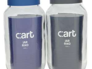 C:ART Jar with lid 1500 ML   color assorti