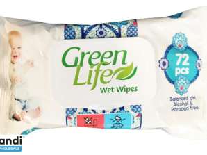 Green Life детские влажные салфетки 72шт