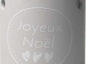 Καυστήρας Ματ Γκρι με κείμενο Joyeux Noël 8 5x10 2cm 8240162
